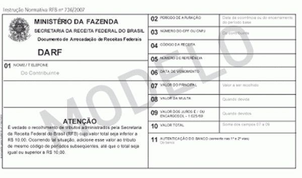 Documento de Arrecadação de Receitas Federais - DARF