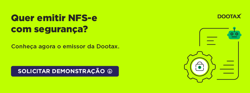 Emissor de NFS-e seguro dootax plataforma de emissão de notas fiscais eletrônicas segurança digital.