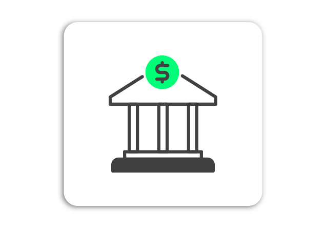 Dinheiro destacado em símbolo de banco ou instituição financeira, representando gestão financeira, impostos, contabilidade, e soluções digitais para empresas e profissionais no Brasil.