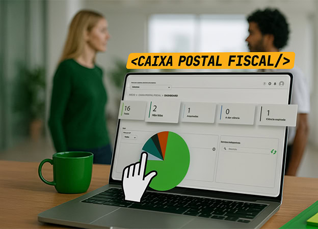 Relatório digital de caixa postal fiscal em sistema do Dootax, plataforma de soluções fiscais, tributárias e contábeis. Organização eficiente de informações fiscais para empresas.