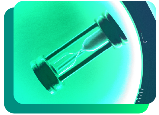 Relógio de areia, símbolo de gestão de tempo, utilizado para ilustrar produtividade e eficiência em serviços fiscais e contábeis no Dootax.