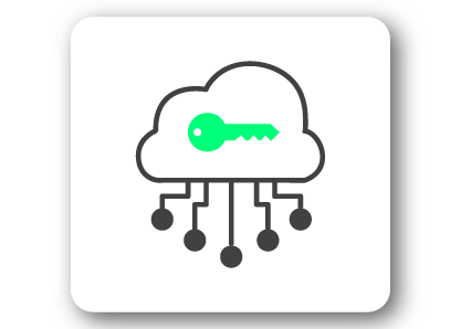 Chave digital de segurança em nuvem representando soluções de tecnologia para gerenciamento de dados fiscais e tributários.