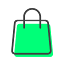 Sacola de compras digital representando soluções de pagamento e gerenciamento financeiro.